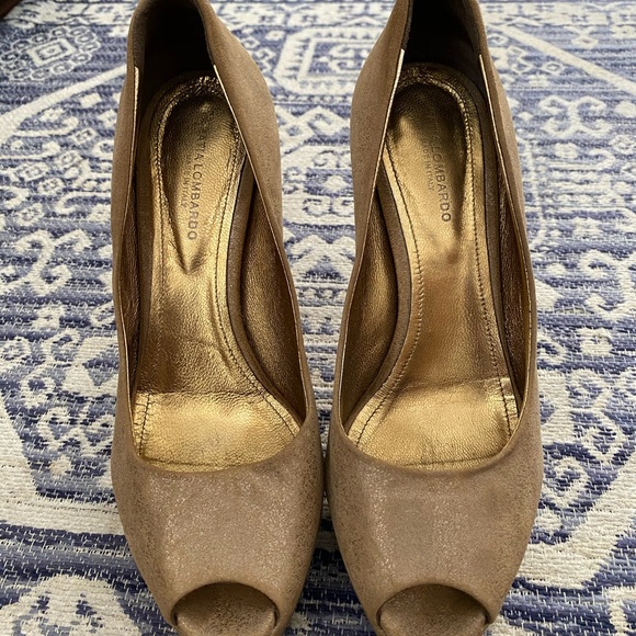 Katie Lombardo peep toe stilettos. Sz 38 - Picture 2 of 6